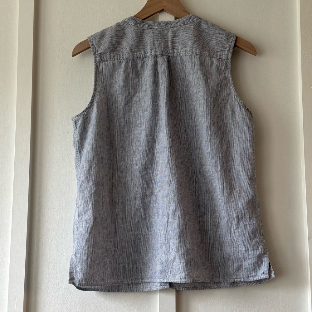 Pendleton Striped Sleeveless Button-Front Top Siz… - image 8